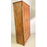 ANTICO ARMADIO RUSTICO LEGNO LARICE 2 ANTE 1 CASSETTO EPOCA 1800 GUARDAROBA OLD