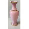 VASO VINTAGE VETRO Murano F.lli Ferro ANFORA ROSA OPALINE ORO NEOCLASSICO 40cm/h