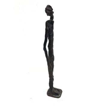 PICCOLA SCULTURA BRONZO FIGURA ESILE ATTR. V. Tavernari ARTE CONTEMPORANEA 900