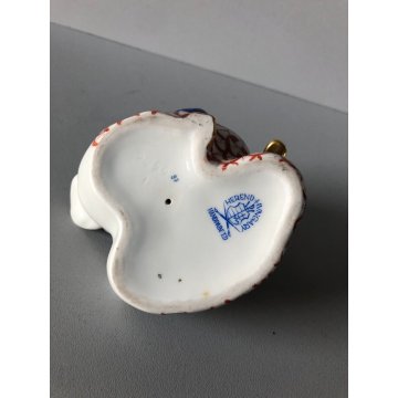 PICCOLA SCULTURA CERAMICA VINTAGE Herend Hungary COPPIA ANATRE PORCELAIN AMORE