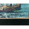 ANTICO QUADRO DIPINTO OLIO TAVOLA M. Bucci MARINA PESCA VEDUTA LAGUNA VENEZIA 68