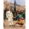 ANTICO QUADRO DIPINTO OLIO TAVOLA Bucci  MASCHERE CARNEVALE in BORGO VENEZIA '56