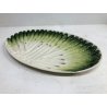ANTICO PIATTO CERAMICA SARREGUEMINES SERVIZIO ASPARAGI OVALE DECORO ORTAGGI PLAT