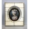 ANTICA PICCOLA CORNICE MINIATURA RITRATTO FEMMINILE REGINA Maria Antonietta '900
