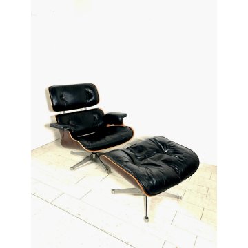 POLTRONA Lounge Chair OTTOMAN mod 670/671 B Charles Ray Eames Herman Miller '60s