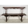 ANTICA PANCHINA LEGNO NOCE 1700 PANCA CHIESA EPOCA MOBILE ANTIQUARIATO BENCH OLD