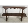 ANTICA PANCHINA LEGNO NOCE 1700 PANCA CHIESA EPOCA MOBILE ANTIQUARIATO BENCH OLD