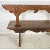 ANTICA PANCHINA LEGNO NOCE 1700 PANCA CHIESA EPOCA MOBILE ANTIQUARIATO BENCH OLD