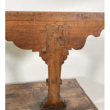 ANTICA PANCHINA LEGNO NOCE 1700 PANCA CHIESA EPOCA MOBILE ANTIQUARIATO BENCH OLD