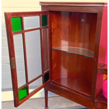 ANTICA BOISERIE INGLESE epoca 800 VETRINA DIVANO fagiolo ETAGERE CONSOLLE MOGANO