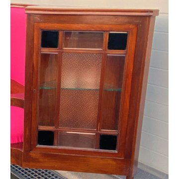 ANTICA BOISERIE INGLESE epoca 800 VETRINA DIVANO fagiolo ETAGERE CONSOLLE MOGANO