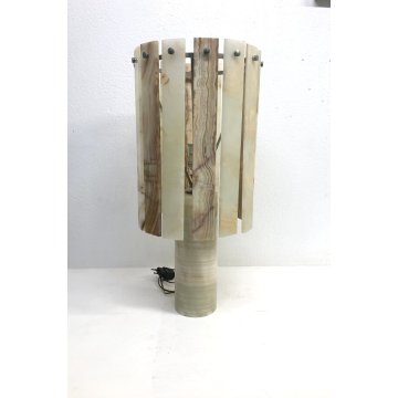 LAMPADA TAVOLO VINTAGE DESIGN MINIMALISTA MARMO ALABASTRO VERDE METALLO CROMATO