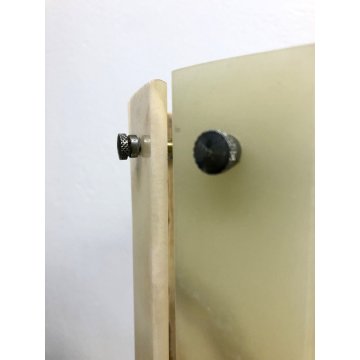 LAMPADA TAVOLO VINTAGE DESIGN MINIMALISTA MARMO ALABASTRO VERDE METALLO CROMATO