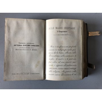 ANTICO LIBRO FENOGLIO LA VERA MADRE DI FAMIGLIA BONIARDI POGLIANI 1887 RELIGIOSO