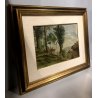 QUADRO OLIO Carignani Mario PAESAGGIO MONTANO ALPEGGIO CASCINE MONTAGNE '900