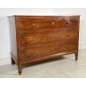 ANTICO COMO CASSETTONE LEGNO CILIEGIO GAMBE TORNITE FINE 1800 3 CASSETTI CAMERA