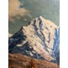 GRANDE QUADRO OLIO M. Mangiarini PAESAGGIO MONTANO PASCOLO AUTUNNALE P. Scheggia