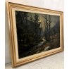 GRANDE QUADRO OLIO Giovanni Bossone PAESAGGIO MONTANO SOTTOBOSCO Valle Anzasca