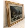 QUADRO OLIO Walter Bossone PAESAGGIO INVERNALE Valle Anzasca BAITE Walser NEVE
