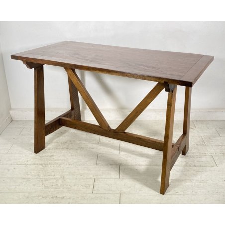 ANTICO TAVOLO FRATINO RETTANGOLARE LEGNO NOCE 1800 TABLE CAVALLETTO SALA PRANZO