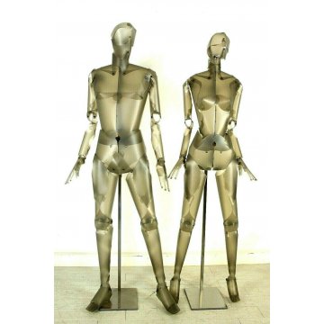 COPPIA MANICHINO UOMO DONNA ESPOSITORE SCULTURA DESIGN "Nudo" MD Studio 1980