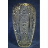 ANTICO VASO CRISTALLO di BOEMIA MOLATO '900 OLD VASE BOHEMIAN CRYSTAL GLASS  