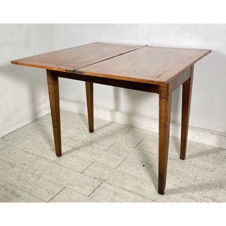 ANTICO TAVOLO LIBRO CONSOLLE TABLE LEGNO NOCE 1800 TAVOLINO OLD SALOTTO EPOCA
