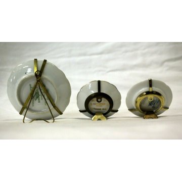 SET 3 PICCOLI PIATTI DECORATIVI Limoges MINIATURE DIPINTE piattini parata mignon