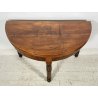 ANTICA CONSOLE APRIBILE MEZZALUNA LIBRO 1800 LEGNO NOCE CONSOLE ROTONDA ENTRATA