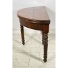 ANTICA CONSOLE APRIBILE MEZZALUNA LIBRO 1800 LEGNO NOCE CONSOLE ROTONDA ENTRATA