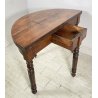 ANTICA CONSOLE APRIBILE MEZZALUNA LIBRO 1800 LEGNO NOCE CONSOLE ROTONDA ENTRATA