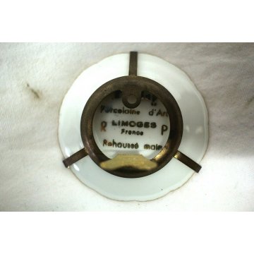 SET 3 PICCOLI PIATTI DECORATIVI Limoges MINIATURE DIPINTE piattini parata mignon
