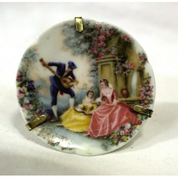 SET 3 PICCOLI PIATTI DECORATIVI Limoges MINIATURE DIPINTE piattini parata mignon