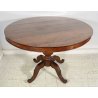 ANTICO TAVOLO ROTONDO PRANZO LEGNO NOCE EPOCA 1800 GAMBA CENTRALE RONDE TABLE