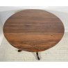 ANTICO TAVOLO ROTONDO PRANZO LEGNO NOCE EPOCA 1800 GAMBA CENTRALE RONDE TABLE