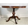 ANTICO TAVOLO ROTONDO PRANZO LEGNO NOCE EPOCA 1800 GAMBA CENTRALE RONDE TABLE