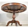 ANTICO TAVOLO ROTONDO PRANZO LEGNO NOCE EPOCA 1800 GAMBA CENTRALE RONDE TABLE