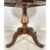 ANTICO TAVOLO ROTONDO PRANZO LEGNO NOCE EPOCA 1800 GAMBA CENTRALE RONDE TABLE