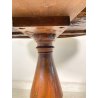 ANTICO TAVOLO ROTONDO PRANZO LEGNO NOCE EPOCA 1800 GAMBA CENTRALE RONDE TABLE