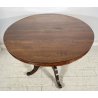 ANTICO TAVOLO ROTONDO PRANZO LEGNO NOCE EPOCA 1800 GAMBA CENTRALE RONDE TABLE