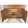 ANTICA CREDENZA BUFFET IMPERO LIBRERIA 1800 VETRINA LEGNO NOCE ALZATA VETRO OLD