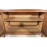 ANTICA CREDENZA BUFFET IMPERO LIBRERIA 1800 VETRINA LEGNO NOCE ALZATA VETRO OLD