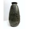 ANTICO VASO CERAMICA SMALTATA FIRMATO DECORO BASSORILIEVO EDERA ART DECO '900