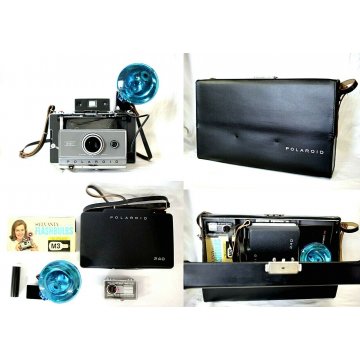 Polaroid AUTOMATIC 240 LAND CAMERA FLASH KIT BULBI Timer  192 Manuale VALIGETTA 