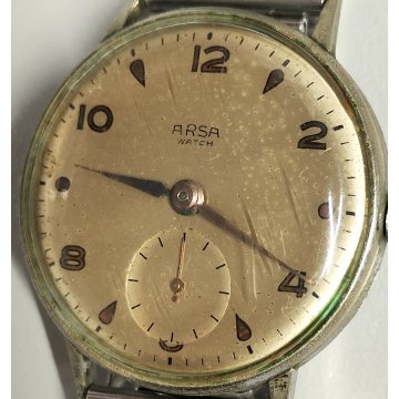 ANTICO OROLOGIO POLSO Arsa cal. 173 ANNI 60 Champagne OLD WRIST WATCH montre