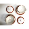 ANTICA COPPIA PICCOLA ZUPPIERA CERAMICA SARREGUEMINES CAFE' AU LAIT BOWL RIGHE