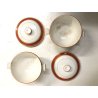 ANTICA COPPIA PICCOLA ZUPPIERA CERAMICA SARREGUEMINES CAFE' AU LAIT BOWL RIGHE