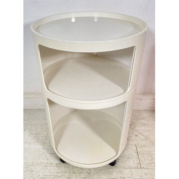 Comodino vintage bianco di Anna Castelli per Kartell, anni '60 in vendita  su Pamono