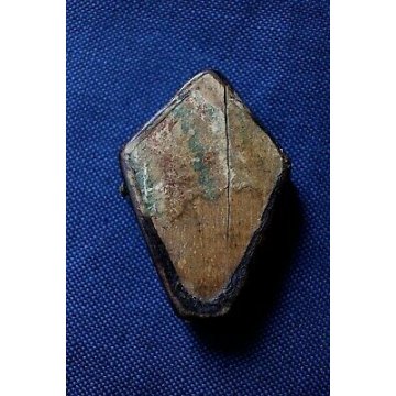 RELIQUIA 1700 CROCIFISSO CRISTALLO MOLATO BOLLA AUTENTICA CUSTODIA CUOIO LEGNO 