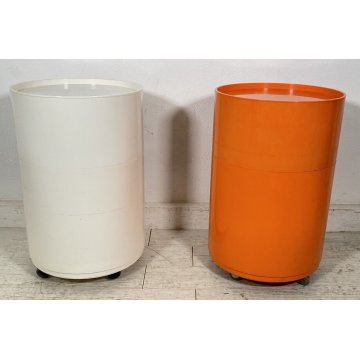 COPPIA MOBILE BAR COMODINO KARTELL ANNA CASTELLI COMPONIBILI ANNI 70 DESIGN